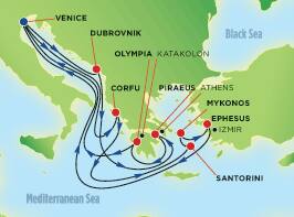 14-Day Adriatic, Greece & Turkey, Round-trip Venice (Combined Itinerary)