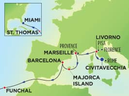 17-Day Transatlantic from Civitavecchia