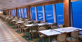 Norwegian Dawn cruise ship Garden Café dinning room.