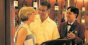 Norwegian Dawn cruise ship Wine Cellar, wine tasting, display and sales.
