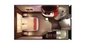 Norwegian Epic cruise ship Inside Stateroom floorplan.