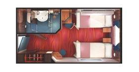 Norwegian Jewel cruise ship Oceanview Stateroom floorplan.