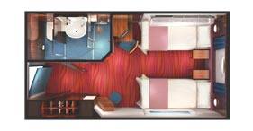 Norwegian Jewel cruise ship Oceanview Stateroom floorplan.