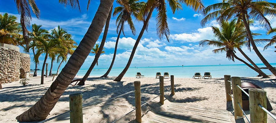 Spend some time on the beach when you cruise to Key West
