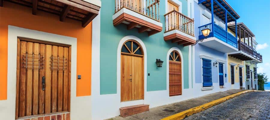 Colorful buildings on your Caribbean cruise