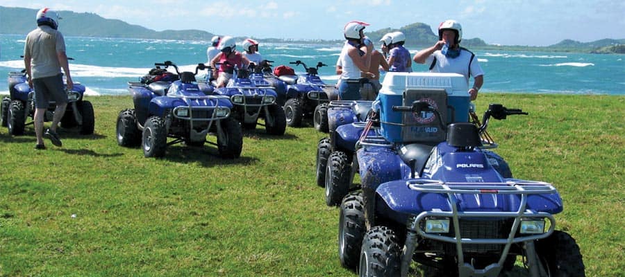 Beach ATV Escape on your St. Lucia cruise