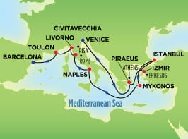 12-Day Grand Mediterranean, Venice to Barcelona