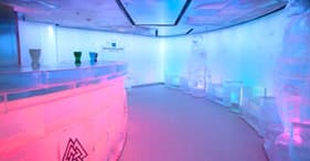 Norwegian Epic cruise ship The Ice Bar where everything is made of ice.