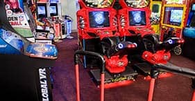 Norwegian Gem cruise ship Video Arcade with car racing and pinball.