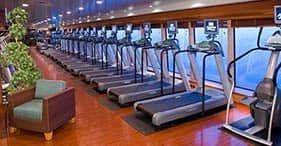 Norwegian Jade cruise ship Fitness Center with classes from 6am to 11pm.