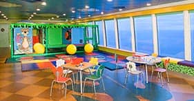Norwegian Jade cruise ship Kids Club with crafts area and a nursery.