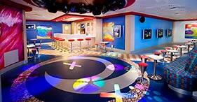 Norwegian Jade cruise ship Teen Club designed for young adults with video games,