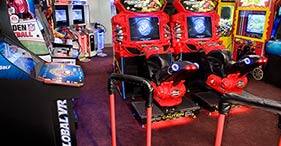 Norwegian Jade cruise ship Video Arcade with a variety of games.