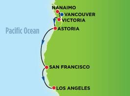 7-Day British Columbia & U.S. West Coast, Vancouver to Los Angeles