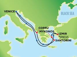 8-Day Eastern Mediterranean, Roundtrip Venice