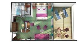 Pride of America cruise ship Penthouse floorplan.