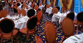 Pride of America cruise ship Liberty Main Dining Room with an American History t