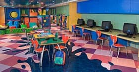 Pride of America cruise ship Rascal's Kid's Club with jungle gym and movie room.