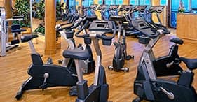 Pride of America cruise ship Santa Fe Fitness Center with classes from 6am to 11