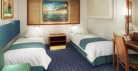 Norwegian Spirit cruise ship Inside Stateroom with two beds.