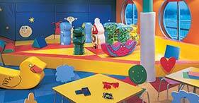 Norwegian Star cruise ship Planet Kids with movies, an indoor jungle gym, and ar