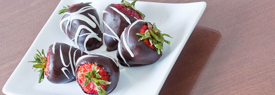 Fresh chocolate covered strawberries