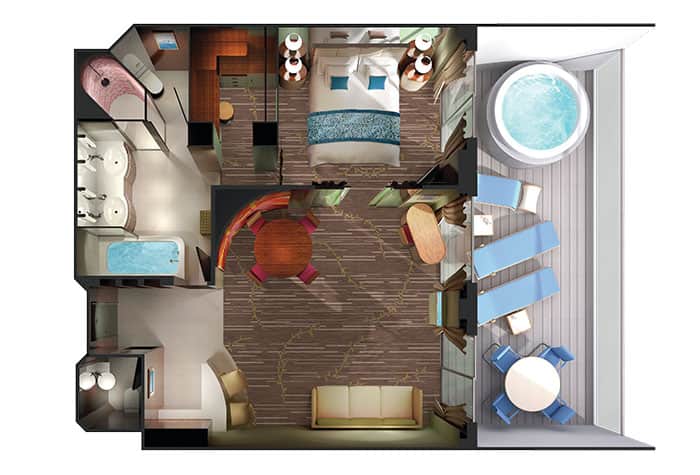 Owner's Suite Floor Plan on Pride of America