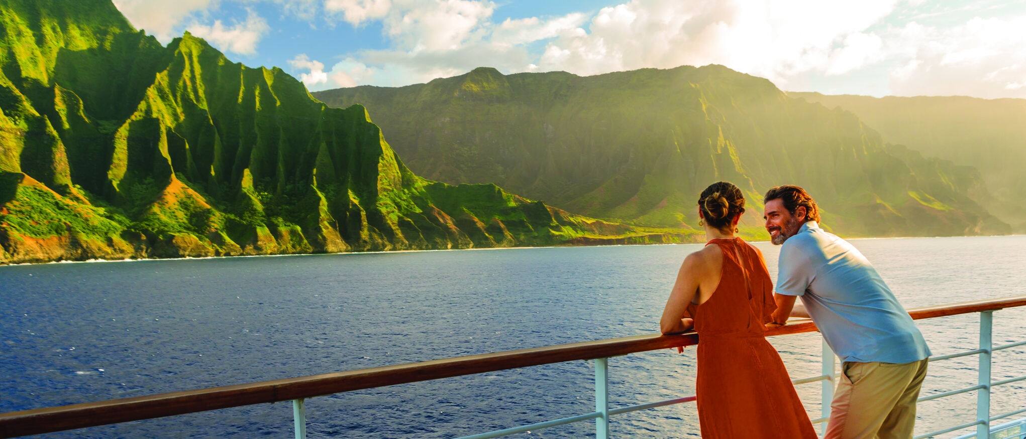 Hawaii; Na Pali; Rail; Sunset