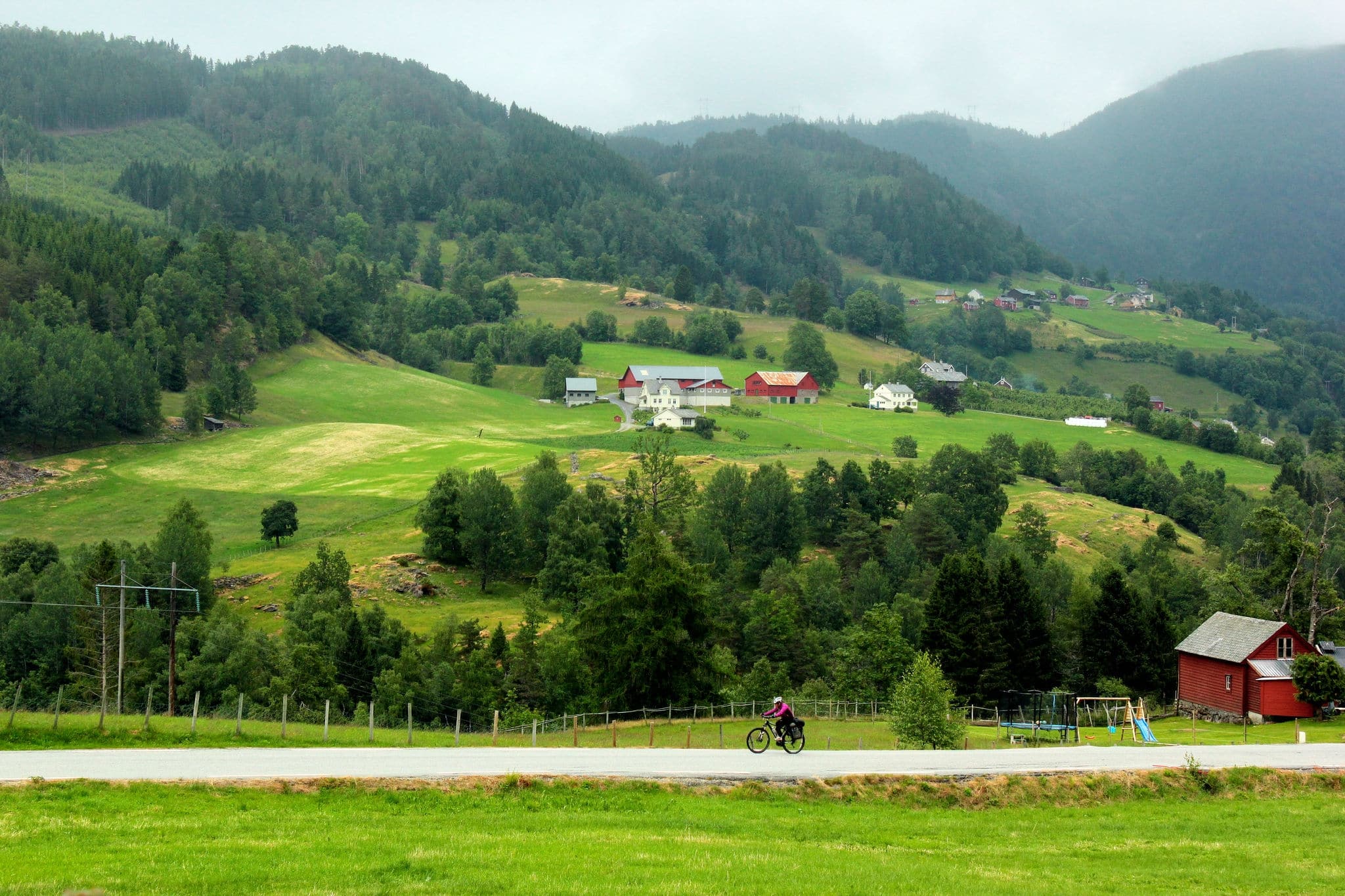View of Ulvik village in Hordaland county, Norway.