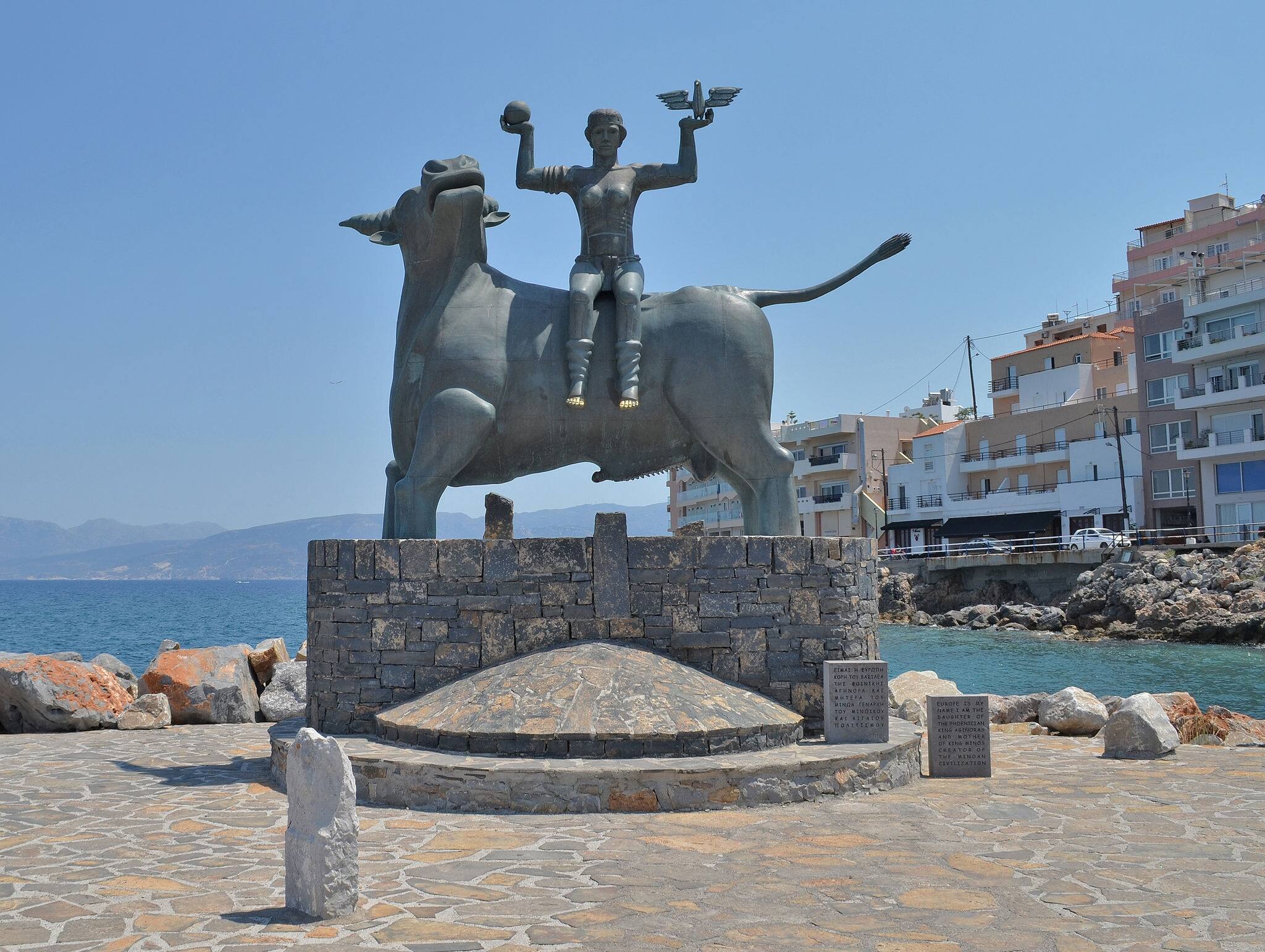 Europa Statue in Agios Nikolaos Crete