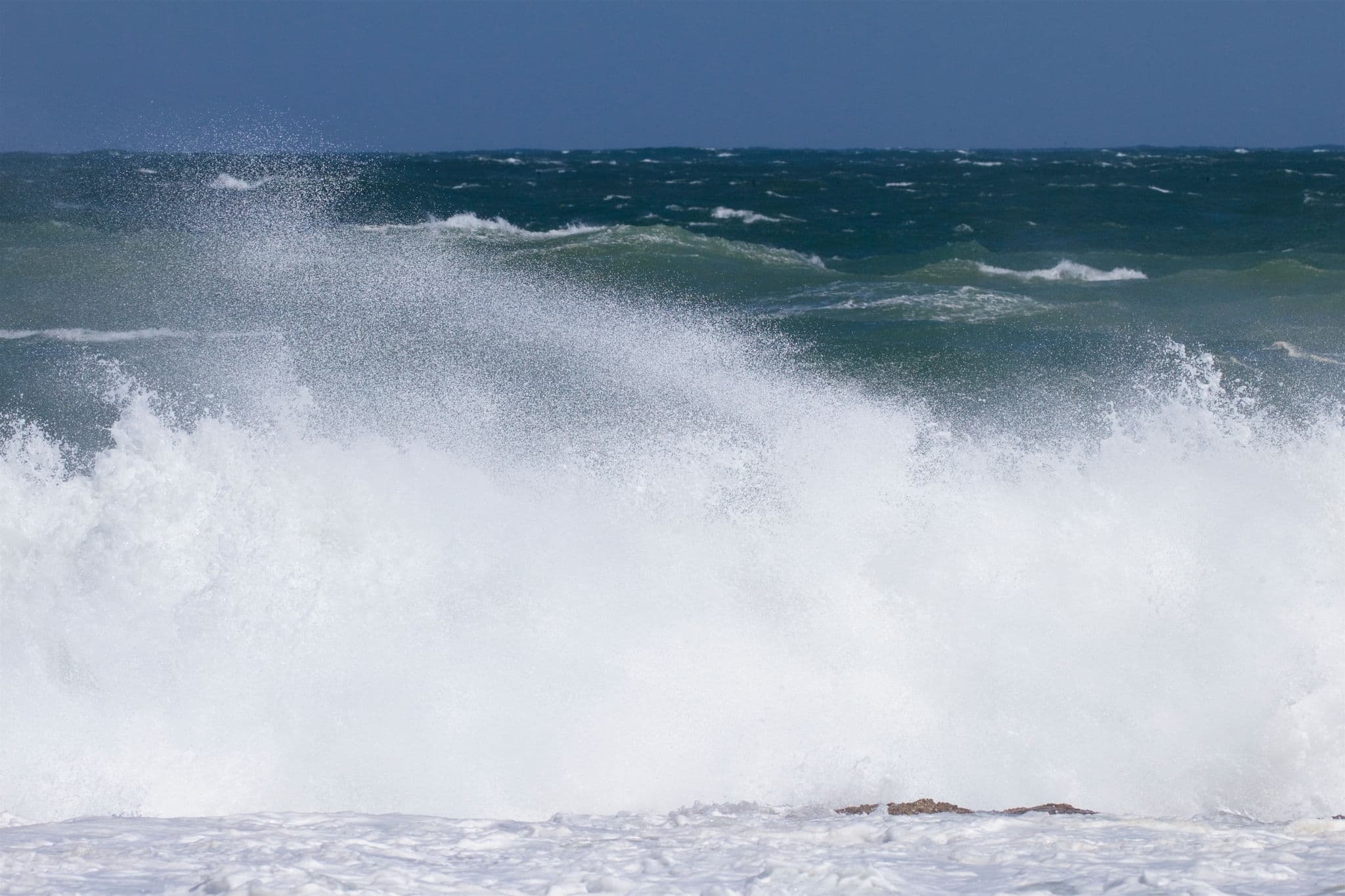 Wild seas at Newcastle beach, NSW, Australia