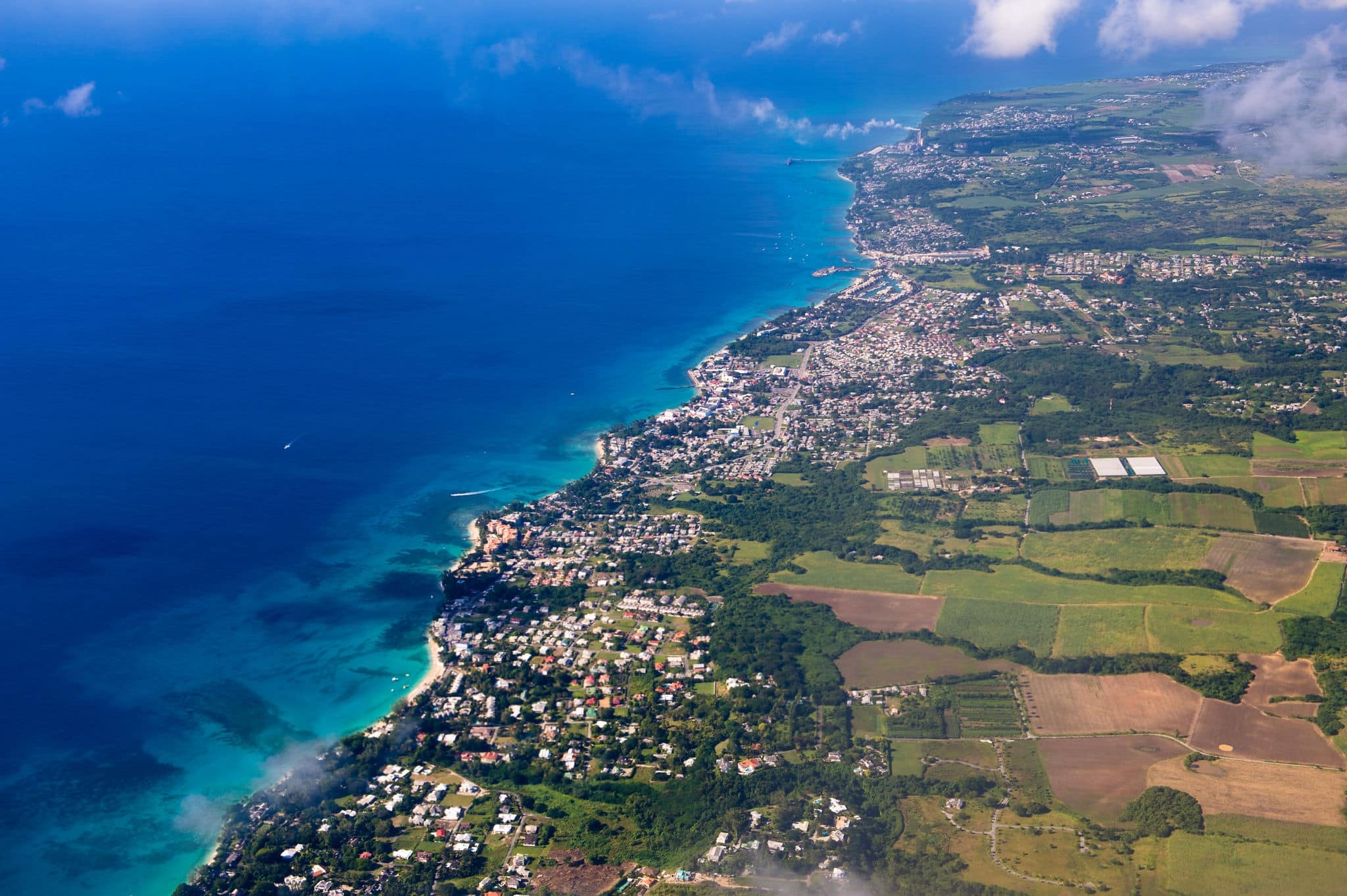 Aerial view of Barbados