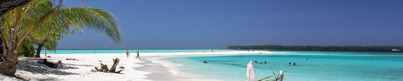 Beautiful Pristine Waters and white sand beach in Conflict Islands