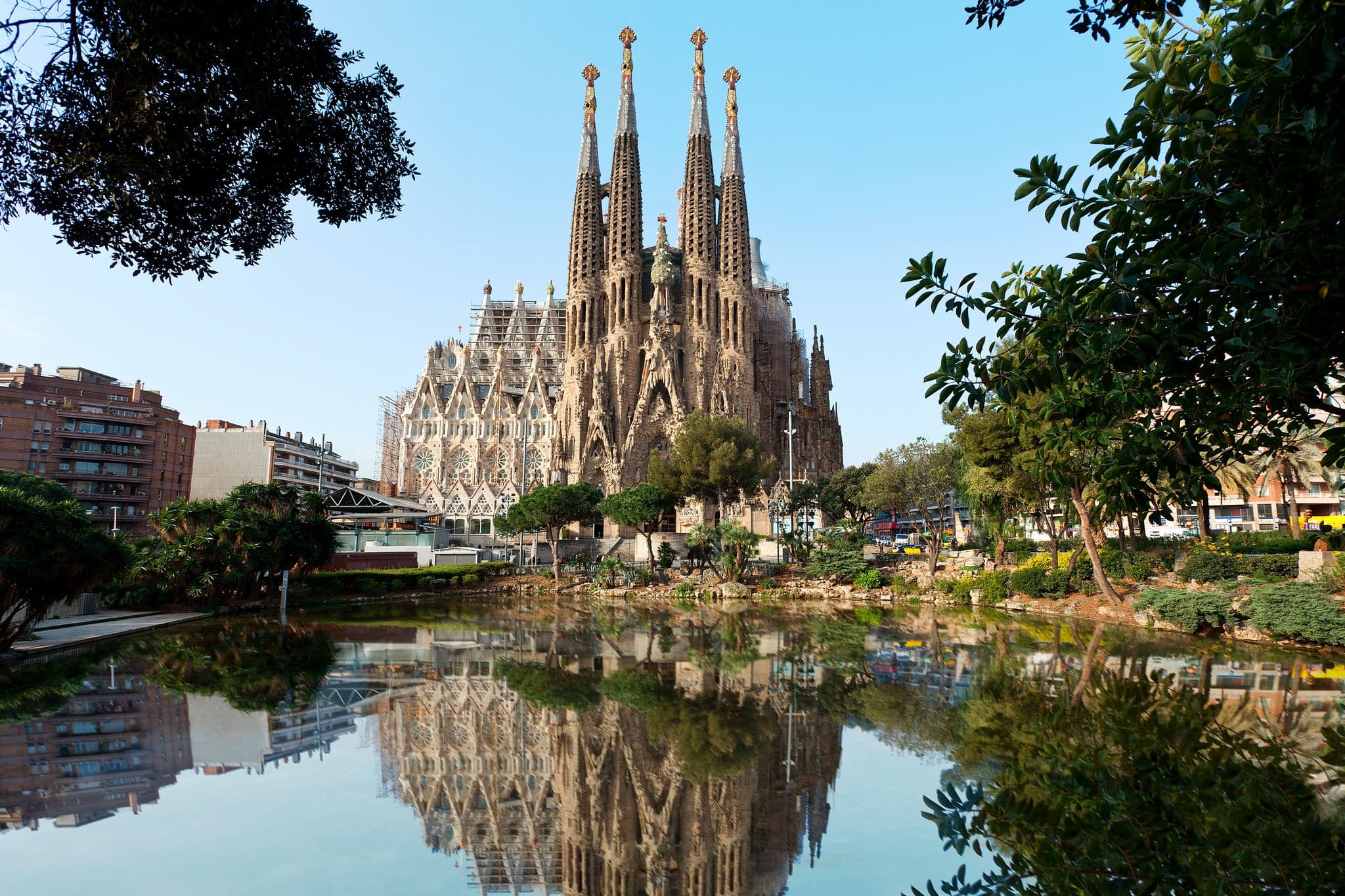 Spain, Catalonia, Barcelona, Sagrada Familia by Architect Antonio Gaudi listed as World Heritage by UNESCO