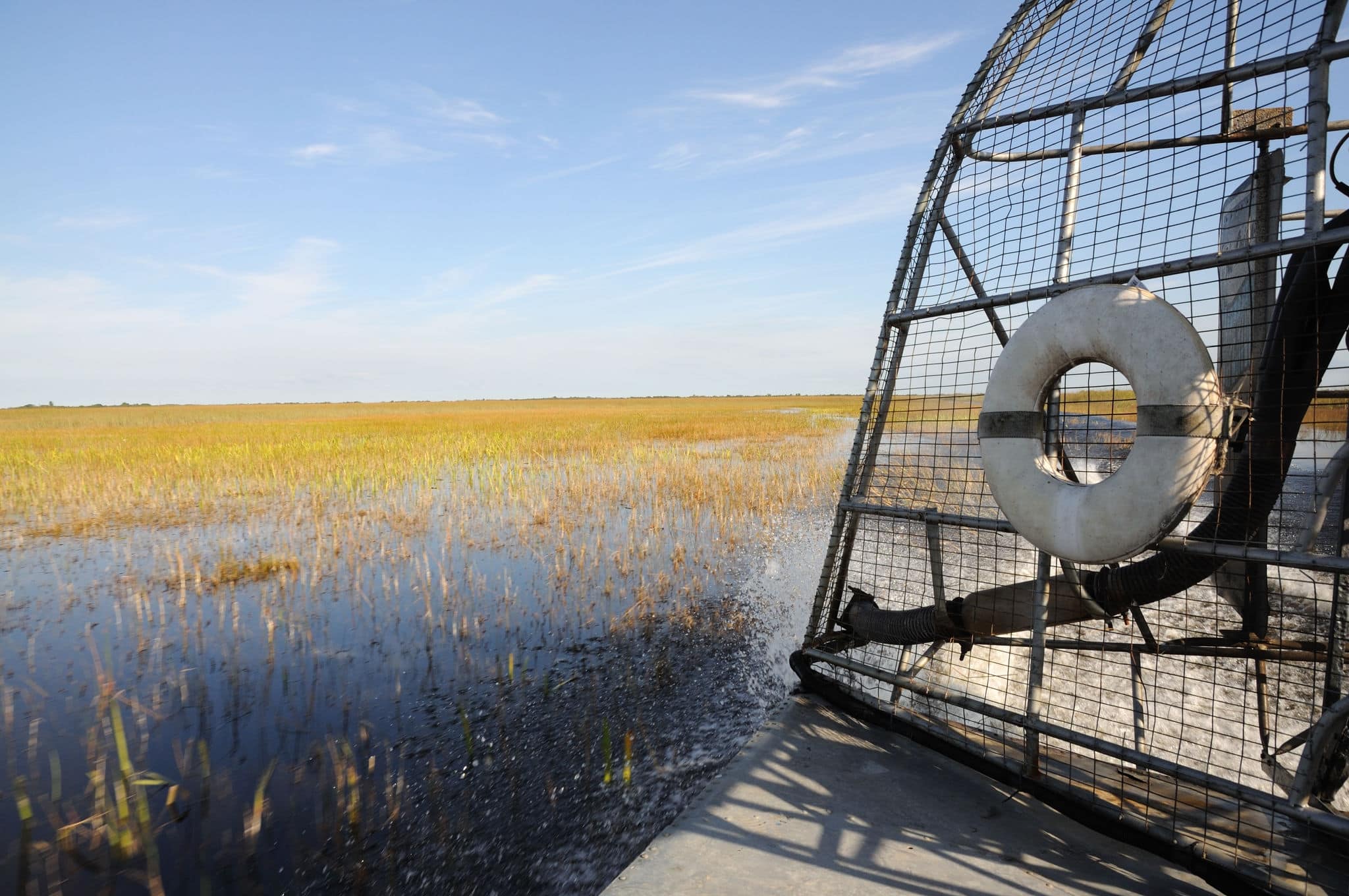 Ride with an airboat in the Everglades, Florida