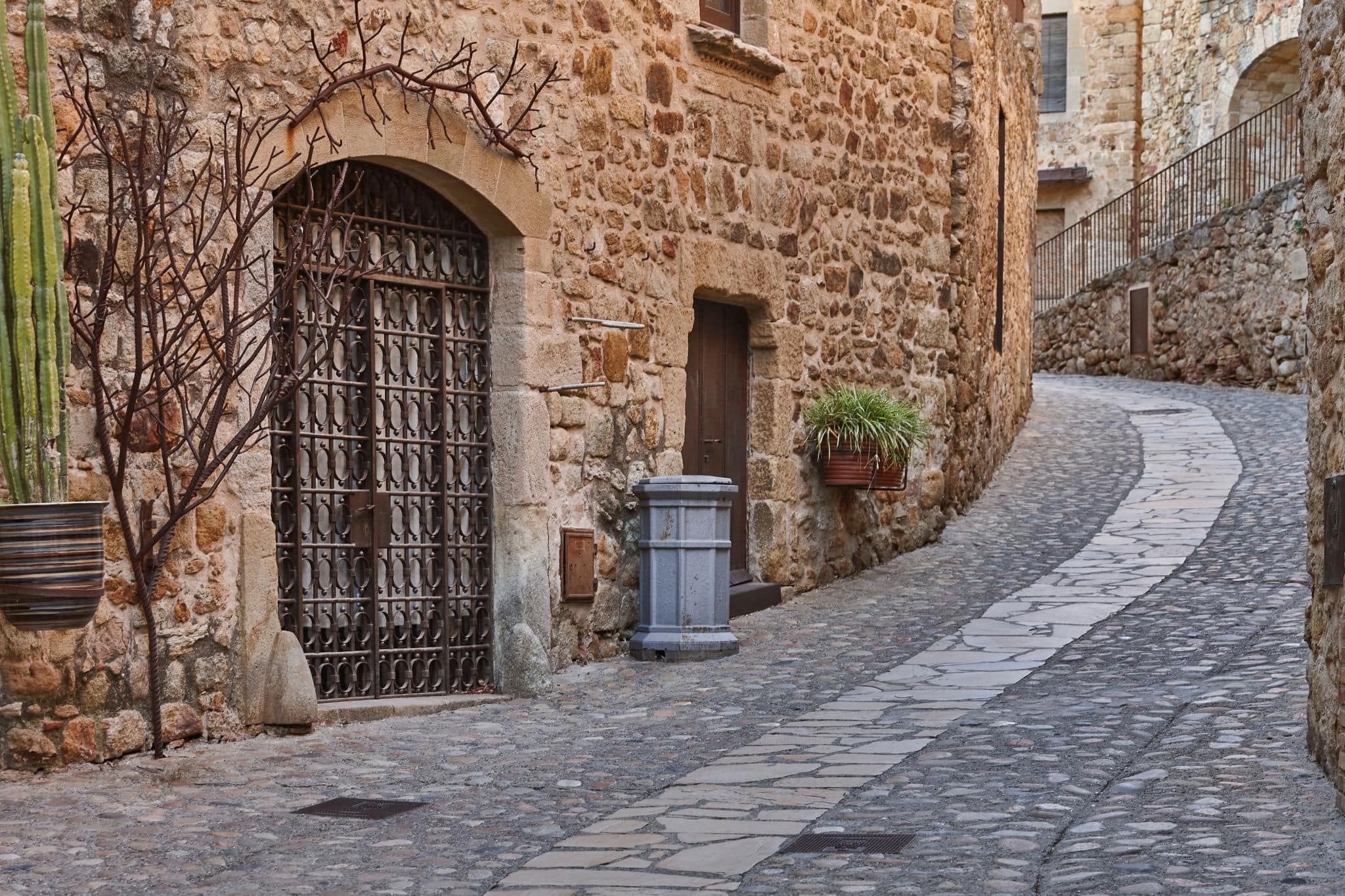 Traditional medieval village of Pals. Costa Brava, Girona, Spain