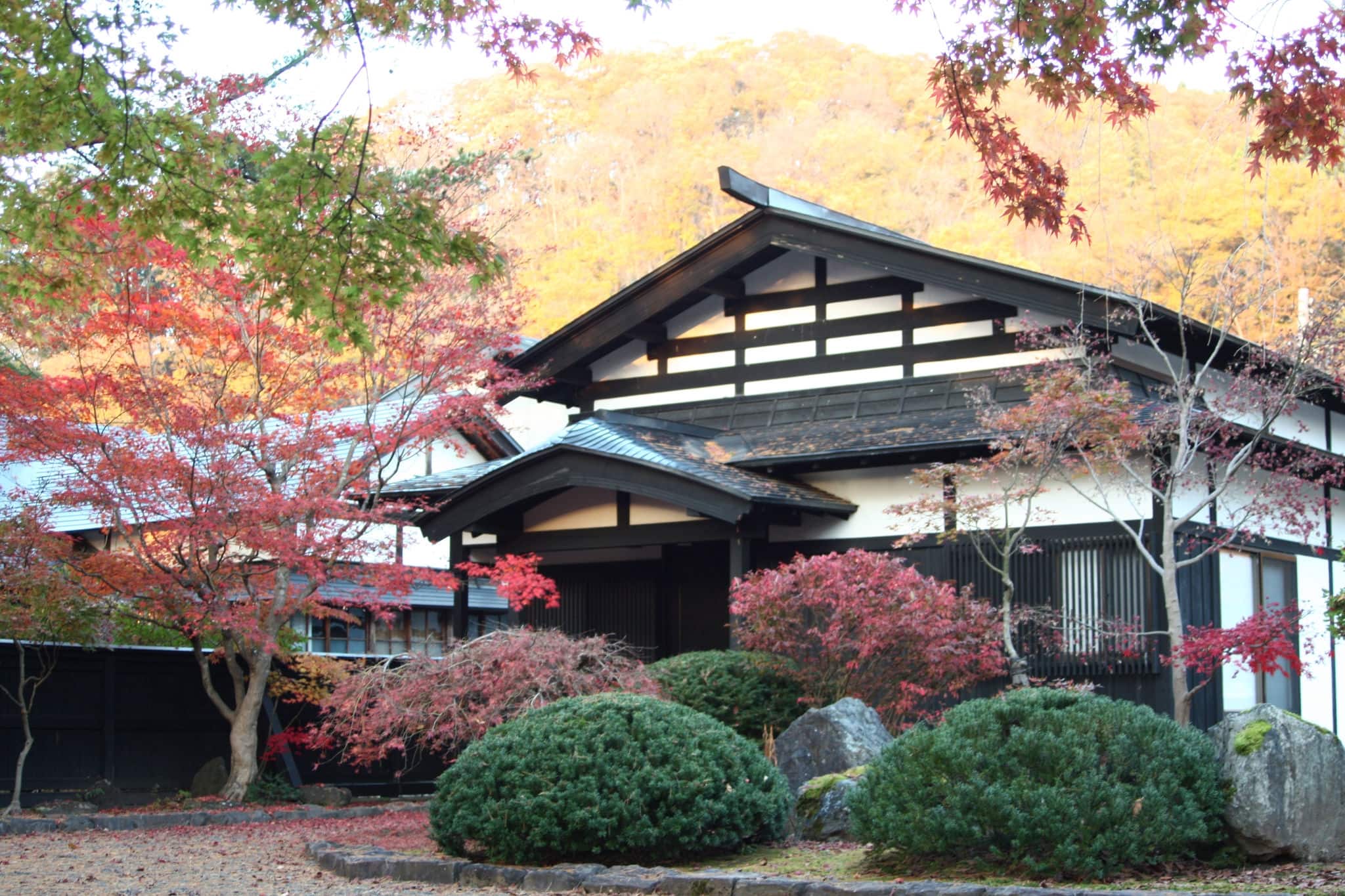 300 year old samurai house in Kakunodate, Japan during Fall. 