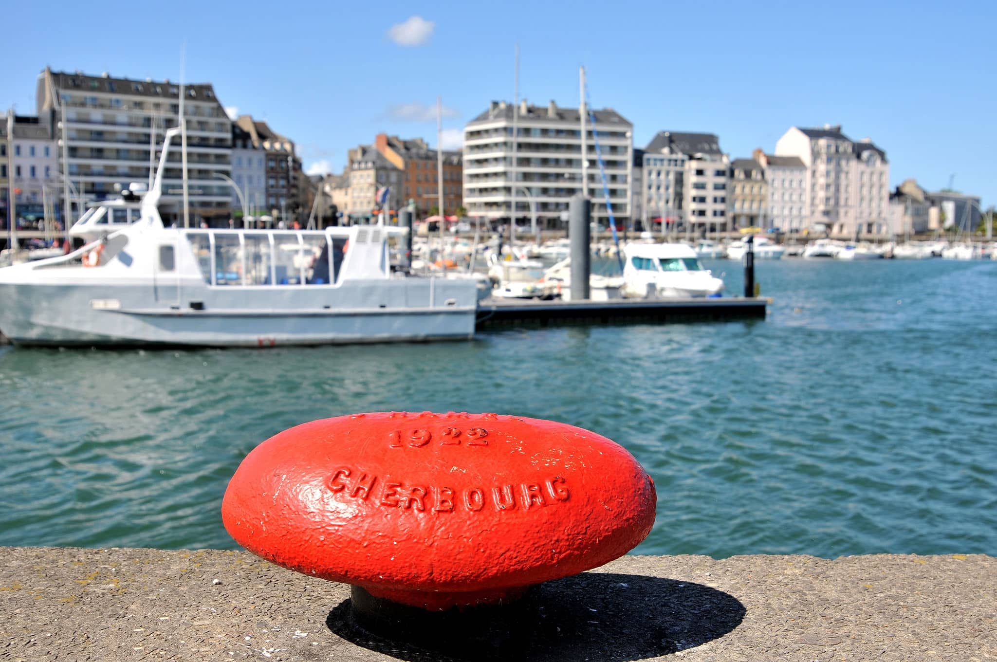 Mooring point in Cherbourg, France