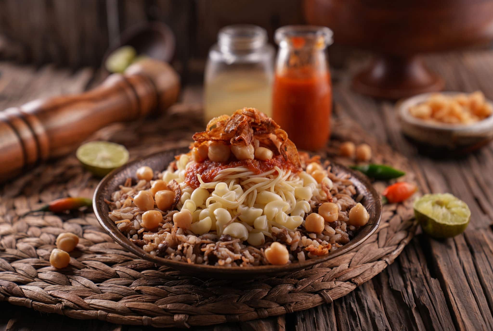 Egyptian Koshary images, Traditional Egyptian food, Delicious Koshary or Kushari