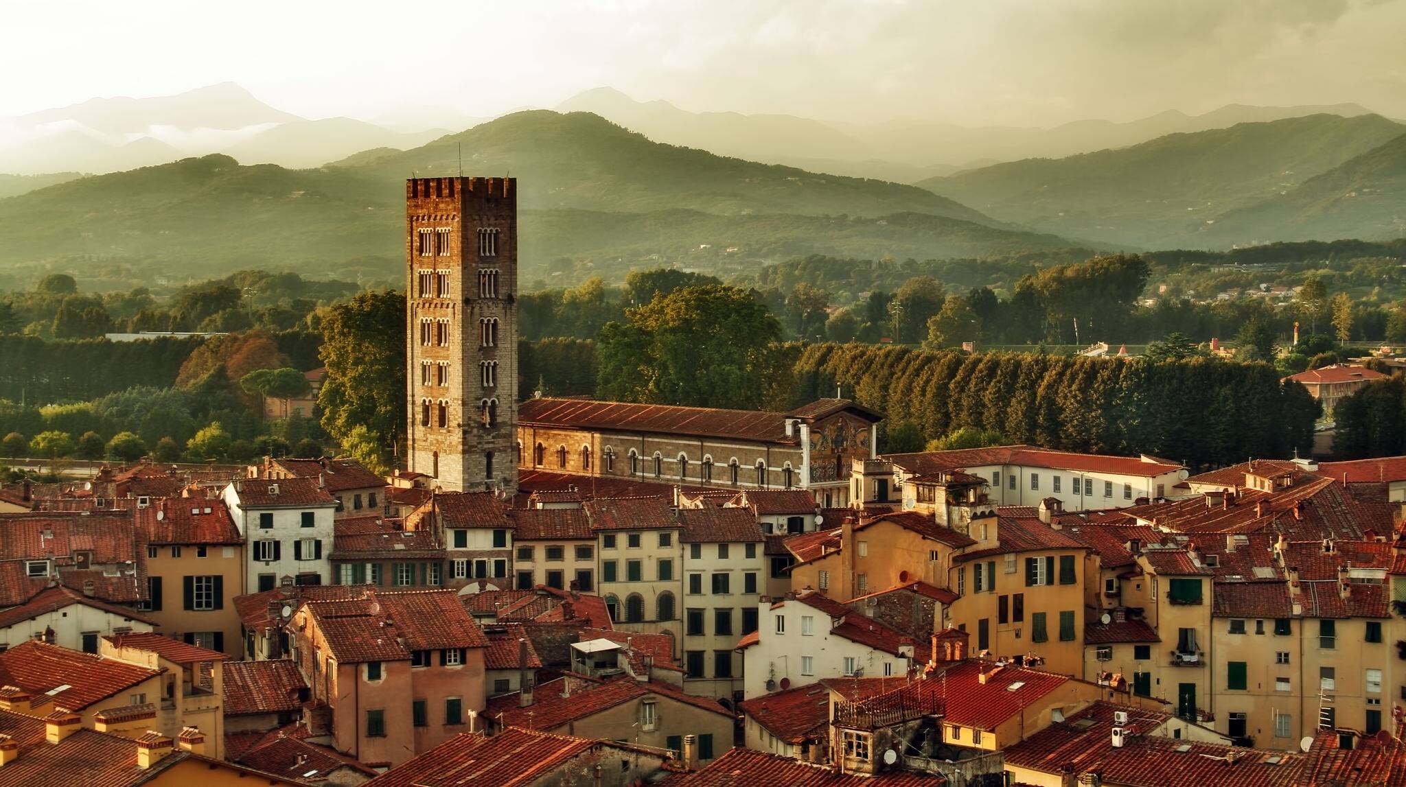 Panorama of Lucca, Tuscany, Italy