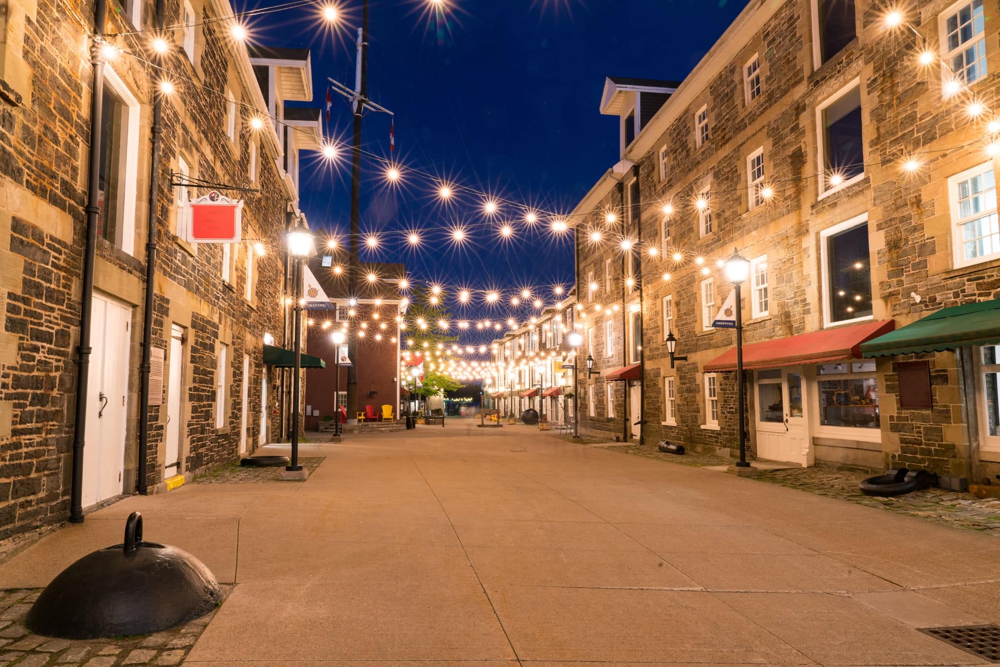 Shops near the Halifax, Nova Scotia waterfront along the Historic Properties Market Mall