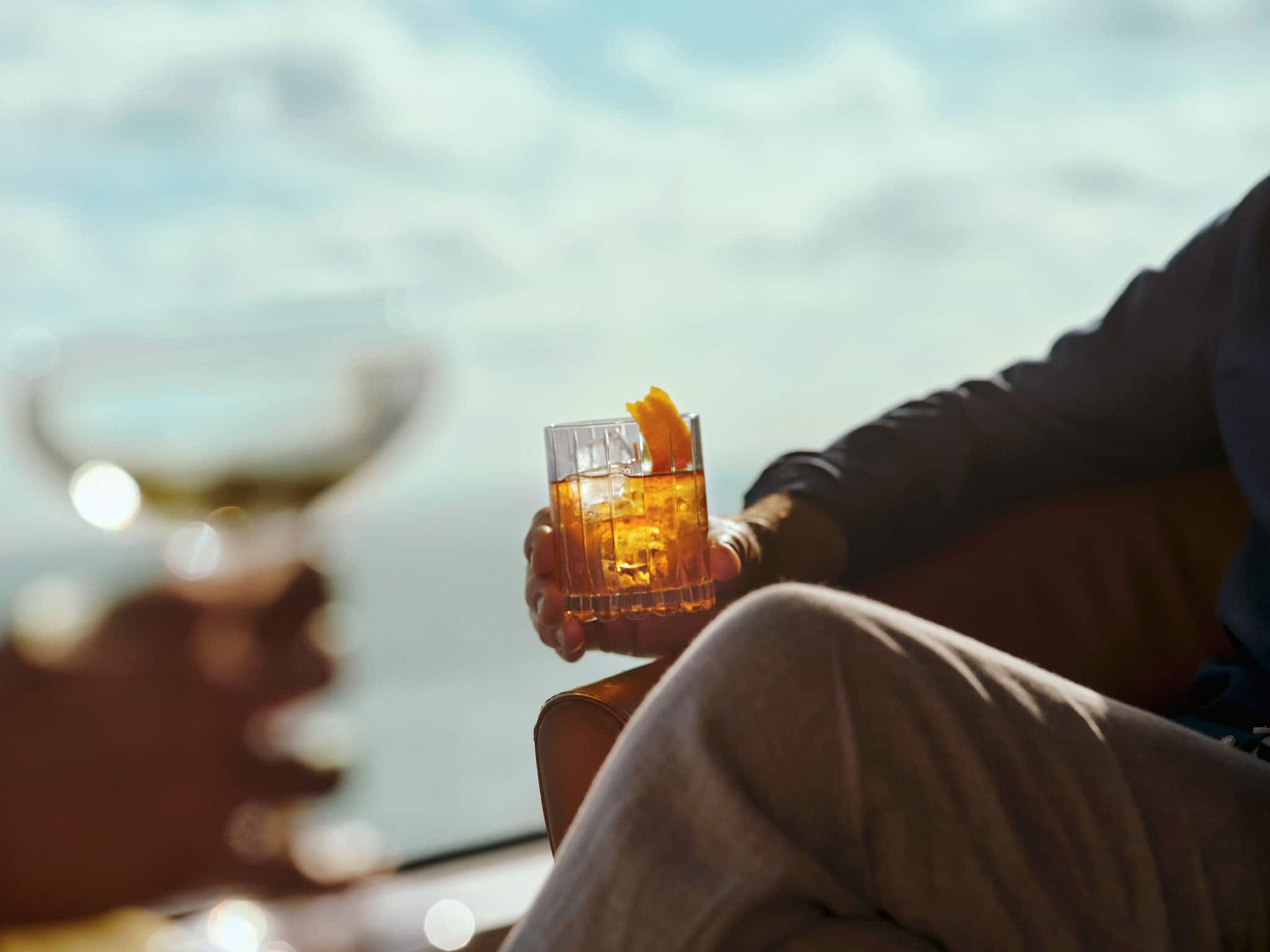 Drinks in Observation Deck. 