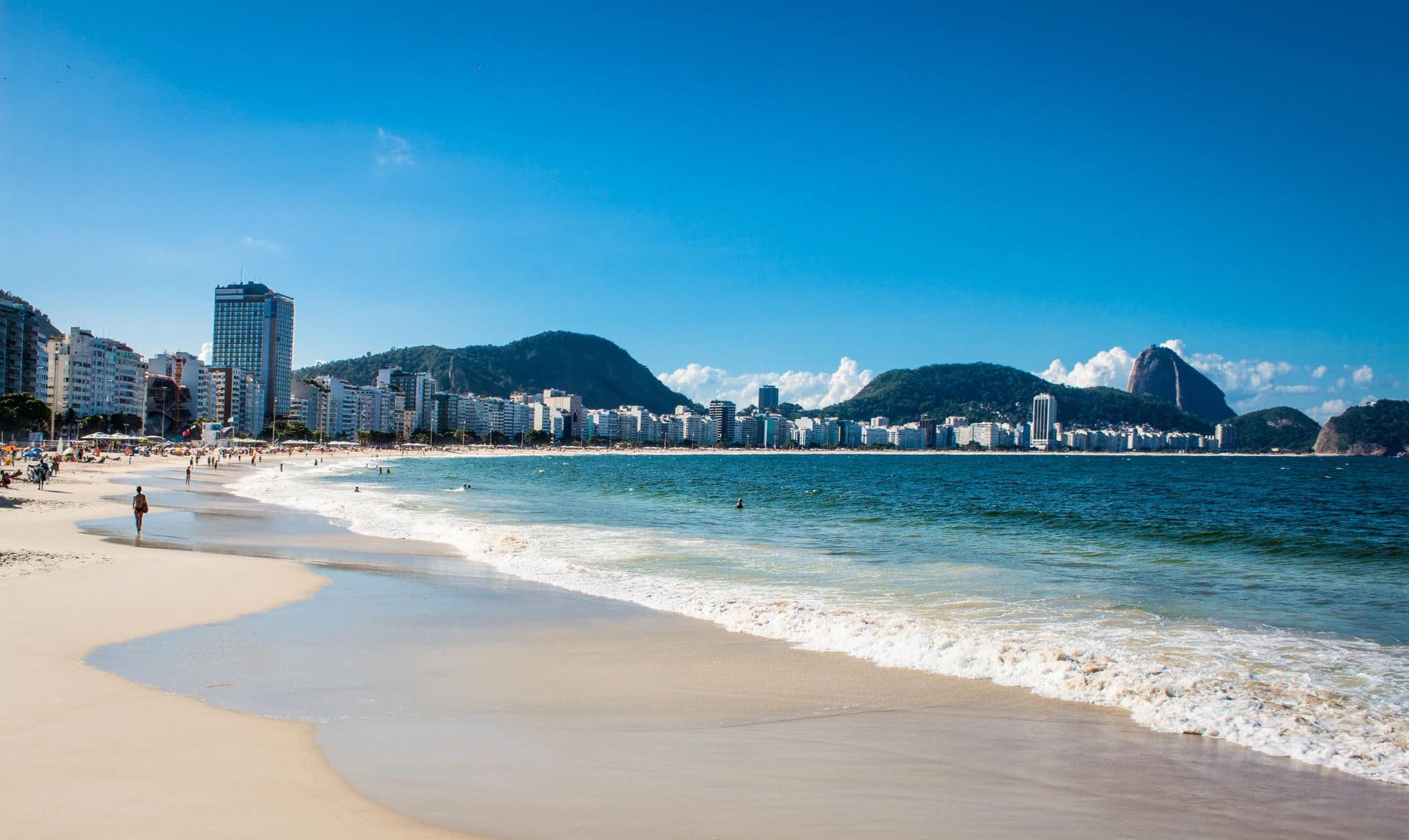 Beautiful Copacabana Beach in Rio de Janeiro. Brazil.