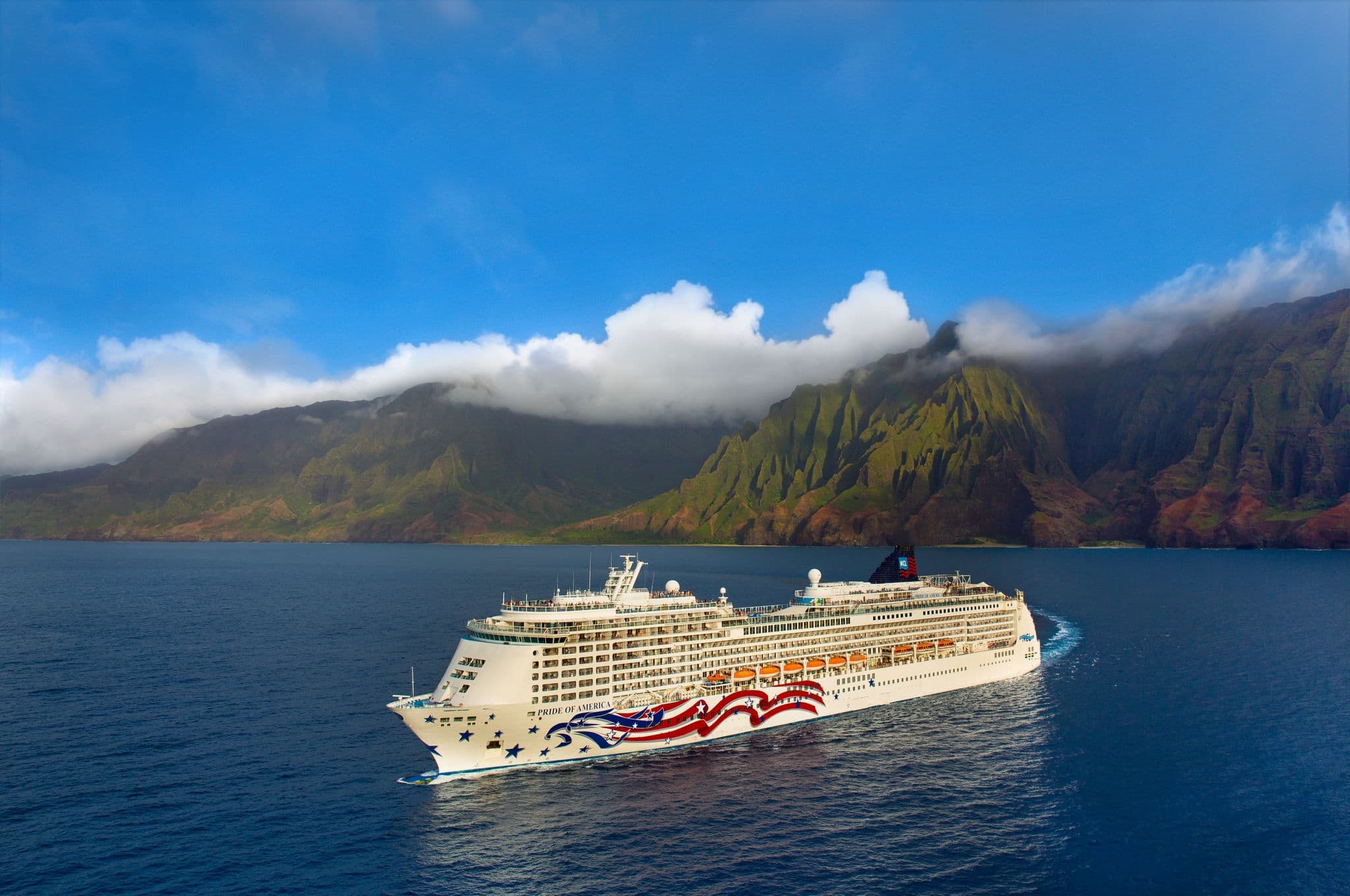 NCL Pride of America Aerial Na Pali Coast