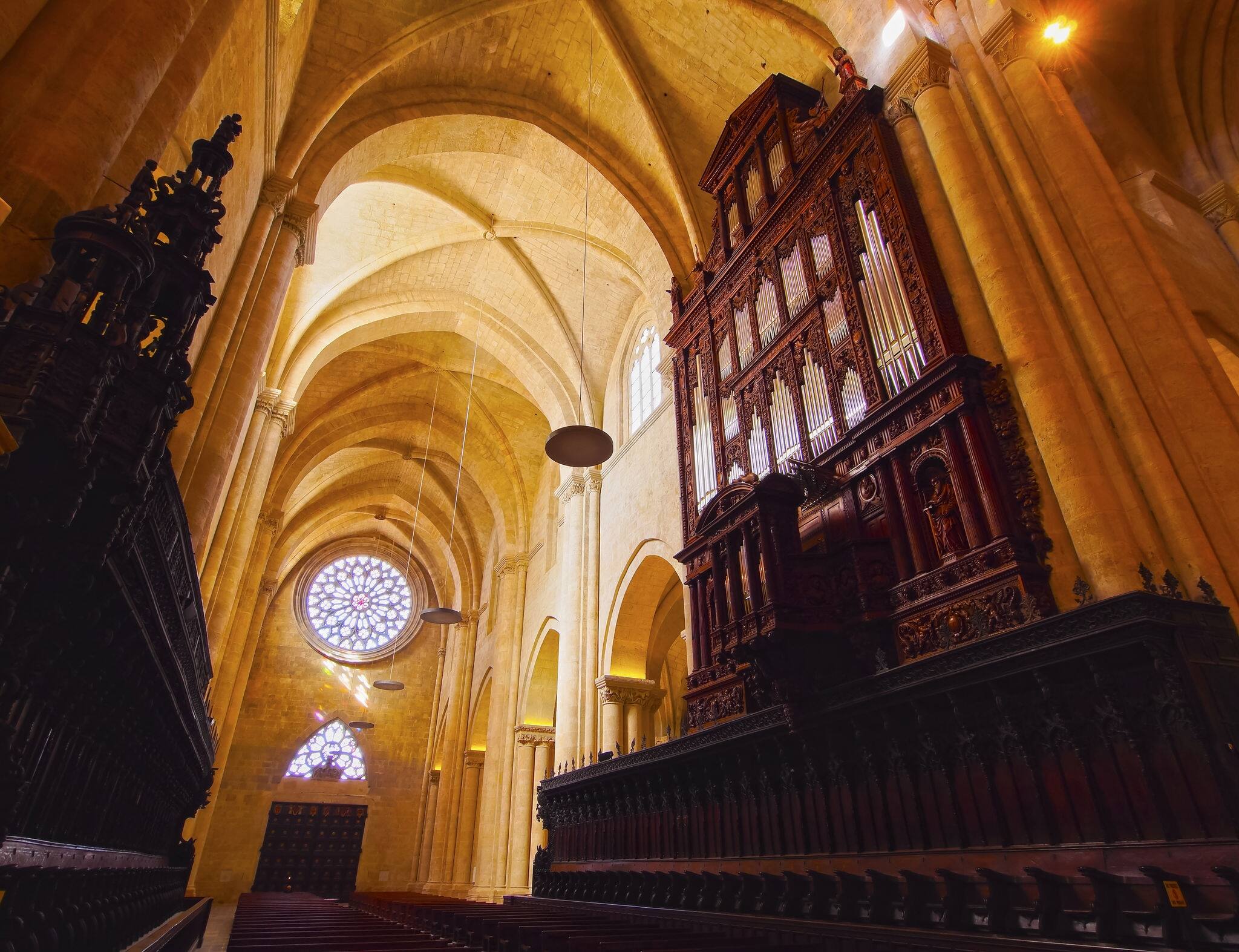 Spain, Catalonia, Tarragona, Interior view of The Cathedral of Tarragona.