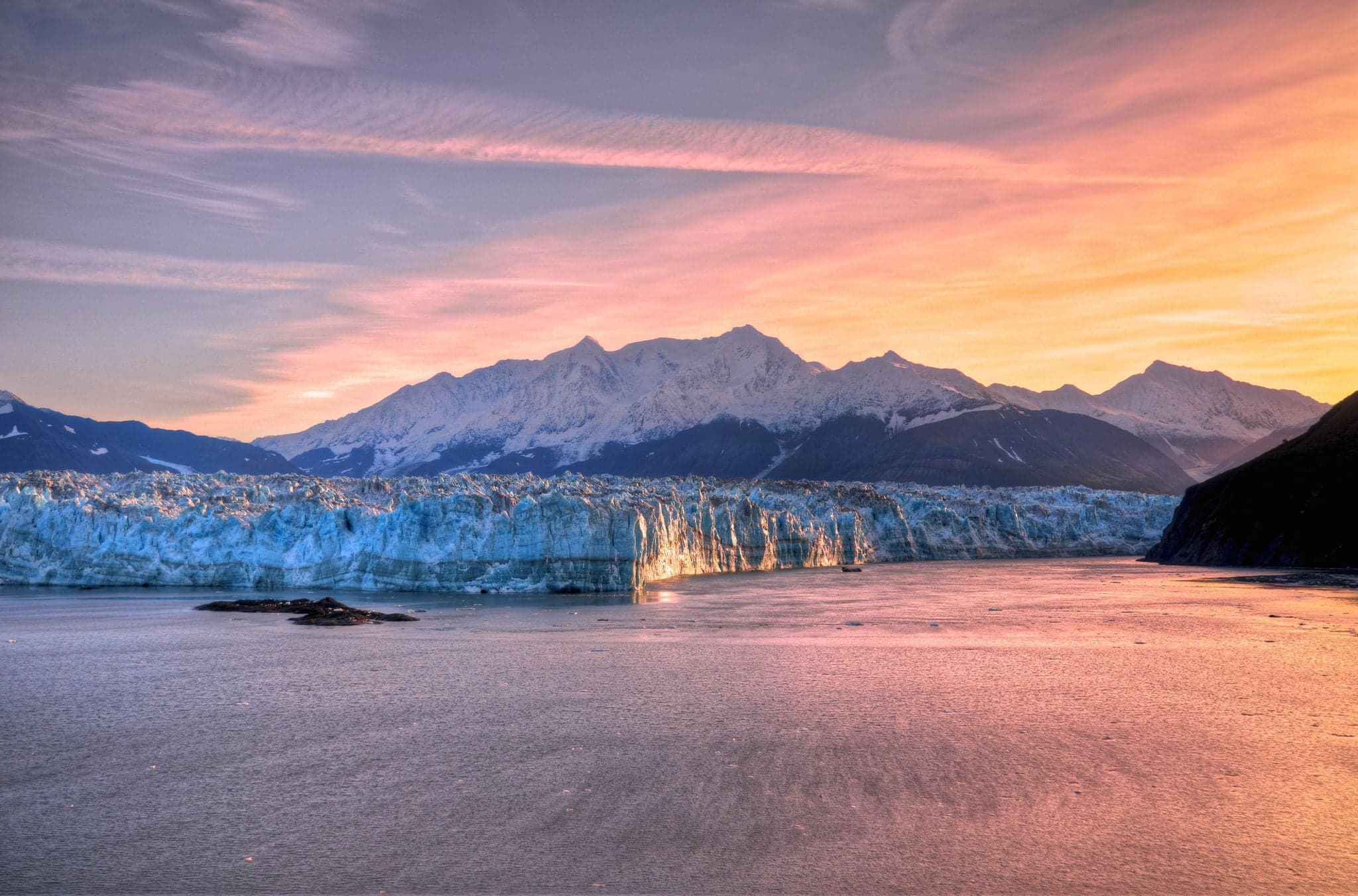 Sunrise at Hubbard Glacier Alaska 