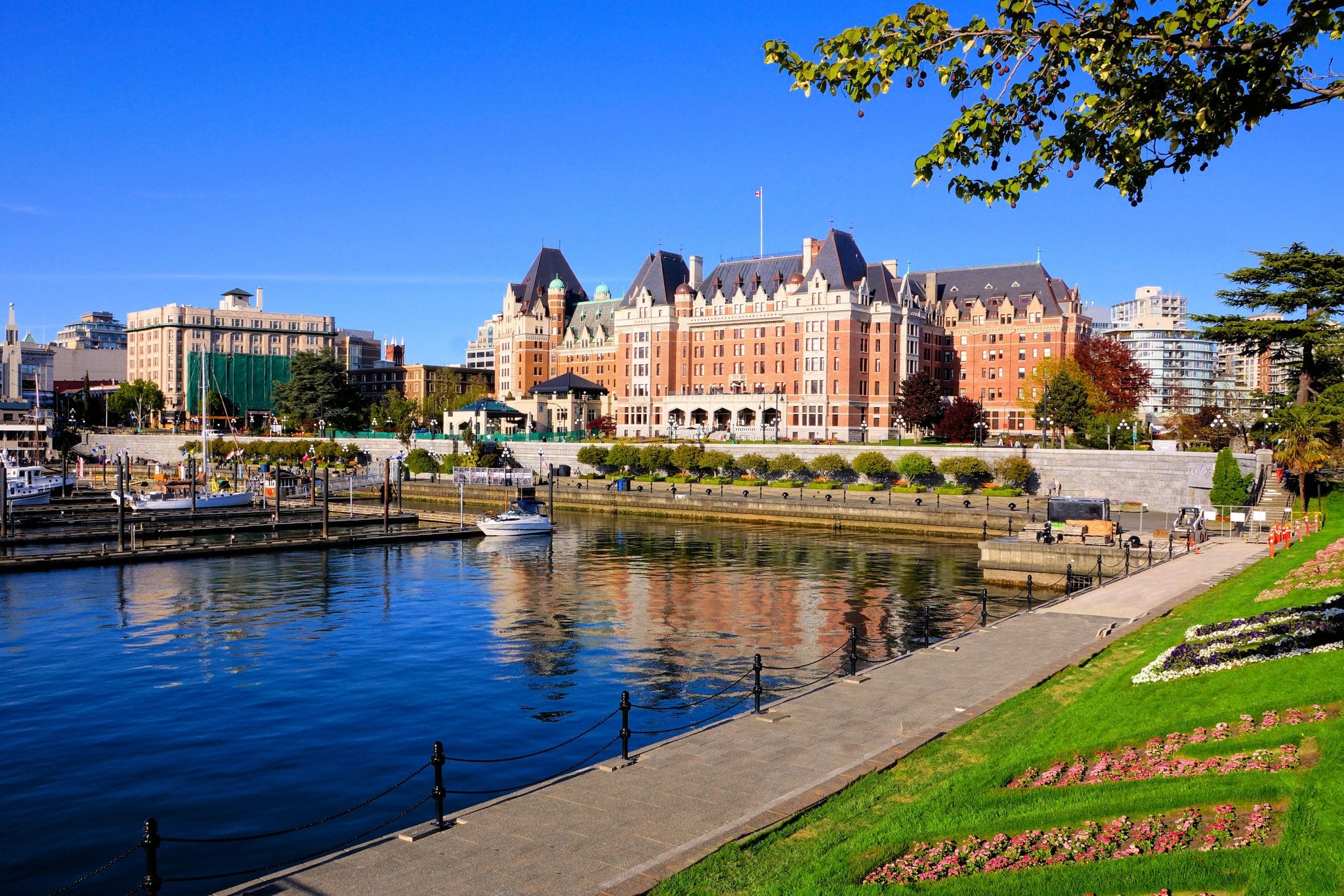 View of the beautiful harbor of Victoria, Vancouver Island, BC, Canada
