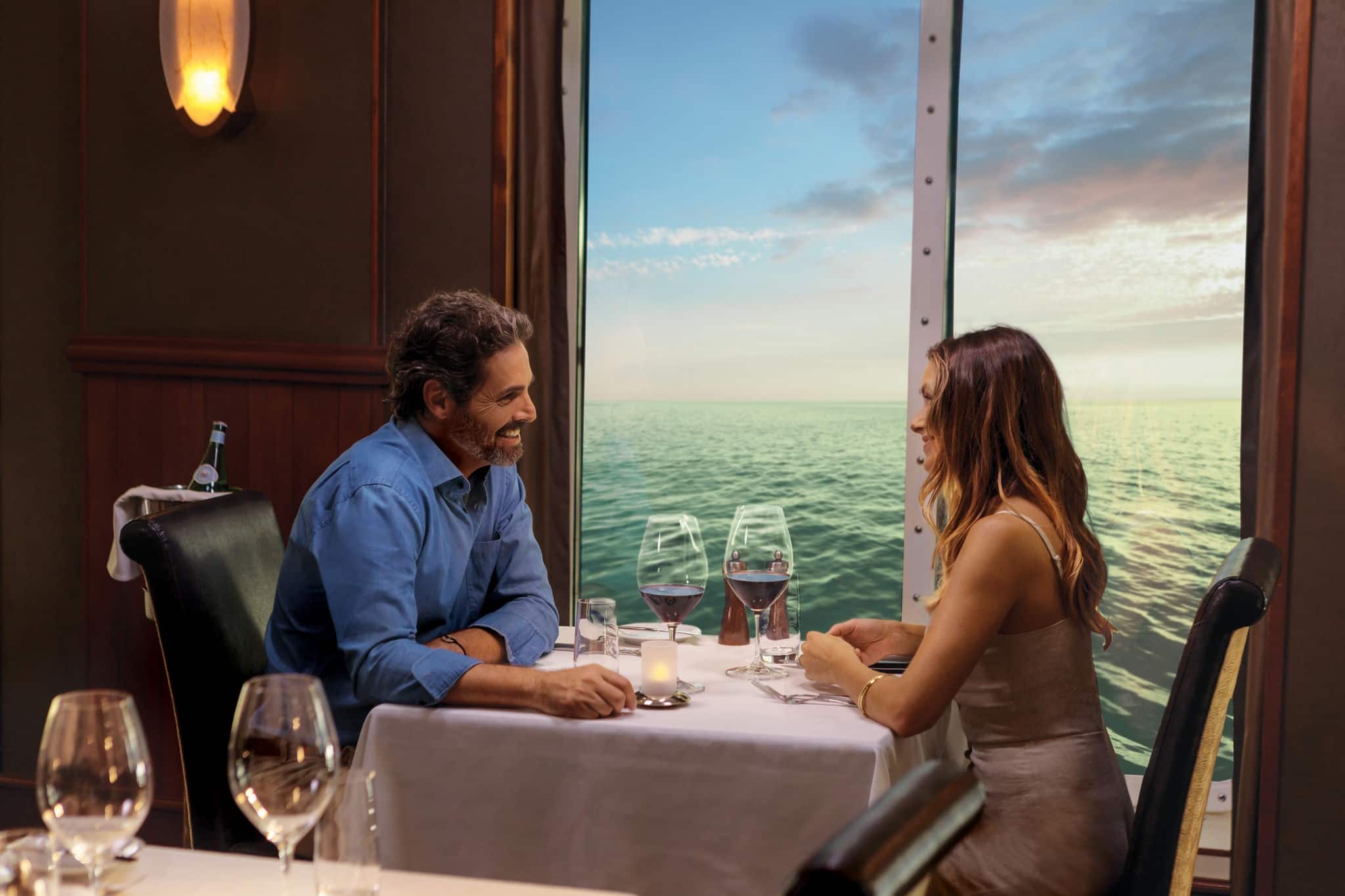 Couple dining at Le Bistro.