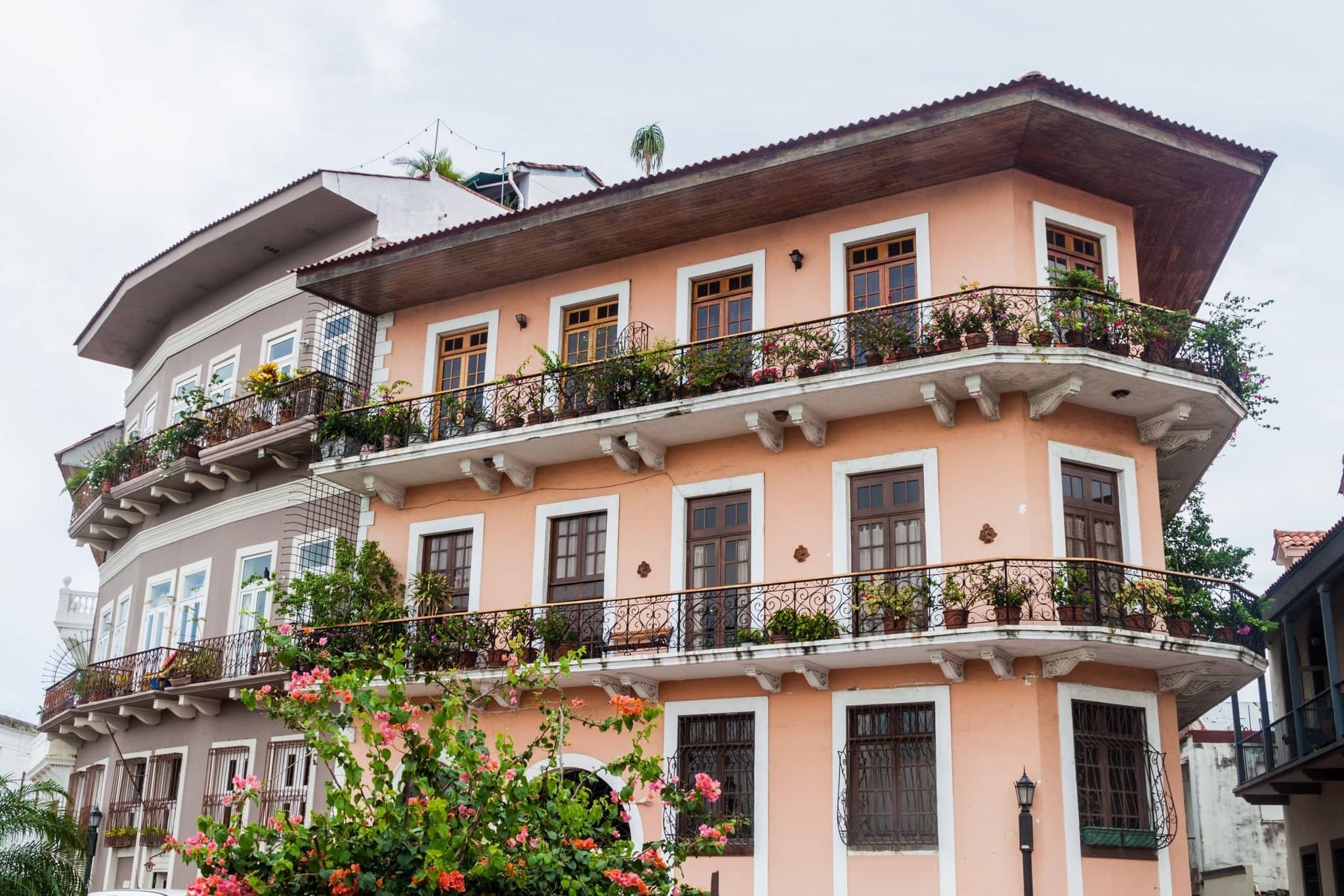 Colonial buildings in Casco Viejo (Historic Center) in Panama City