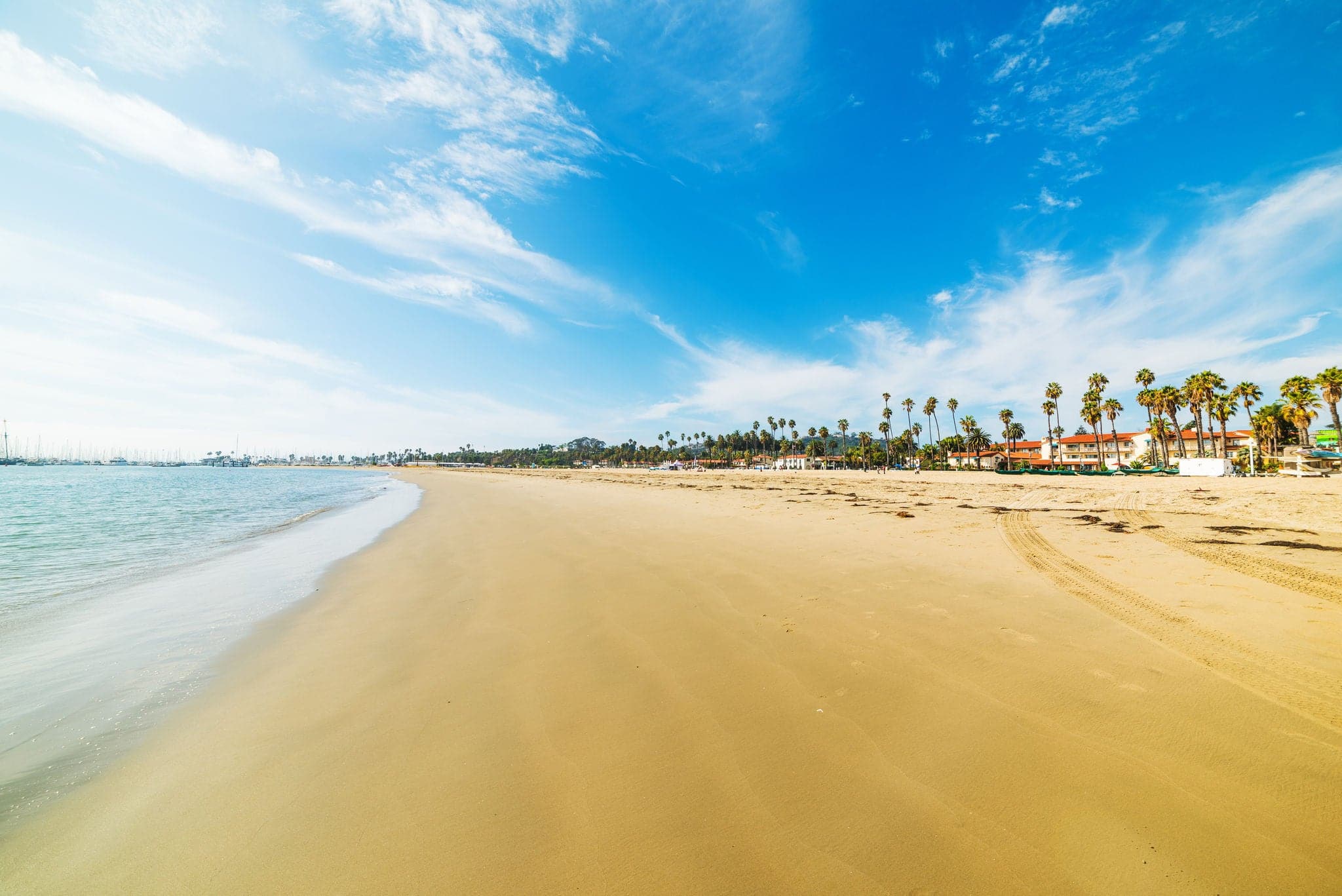 Golden shore in Santa Barbara, California